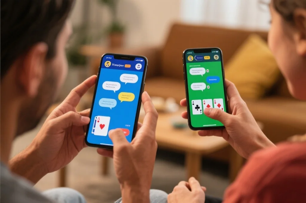微扑克App社交与友谊赛界面